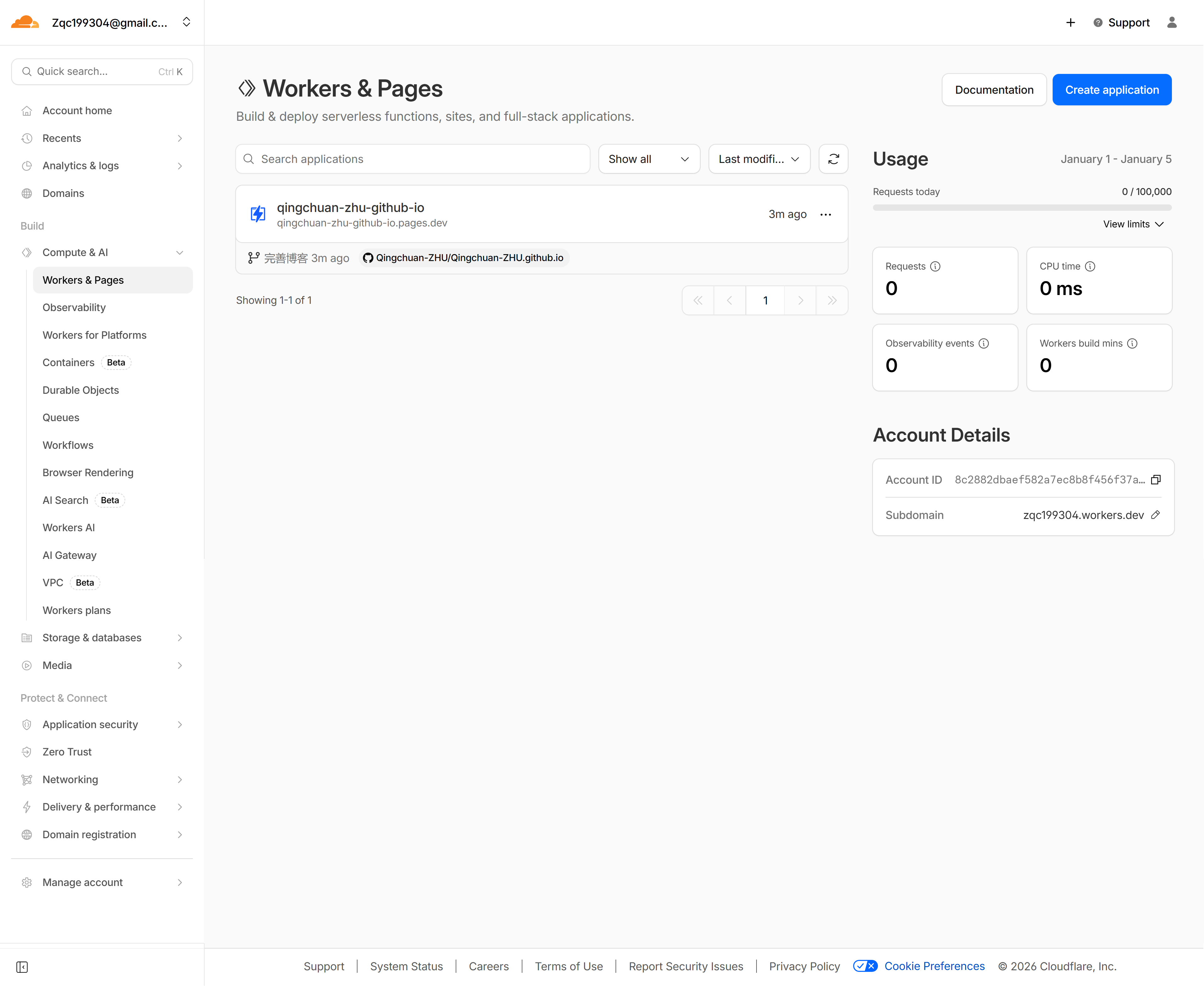 Cloudflare Workers & Pages 管理面板